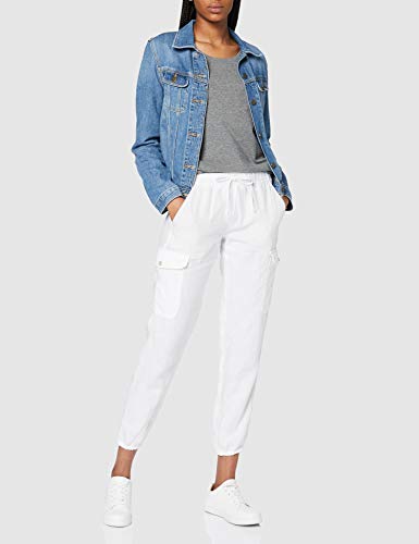 BRAX Mareen Linen Love Pantalones, Blanco (White 99), W36/L32 (Talla del Fabricante: 46) para Mujer