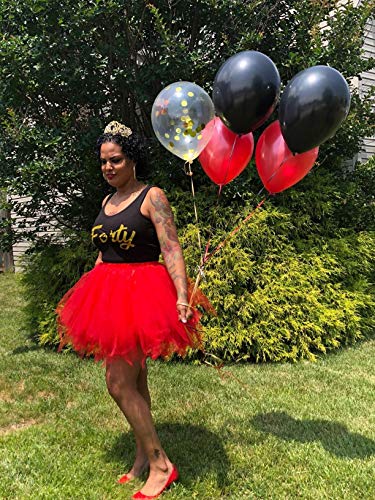 Bridesmay Mujeres Faldas Enaguas Cortas Tul Plisada Fiesta Tutu Ballet Red XL