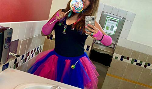 Bridesmay Mujeres Faldas Enaguas Cortas Tul Plisada Fiesta Tutu Ballet Royal Blue-Fuchsia S