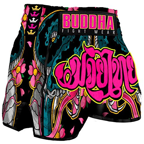 Buddha Fight Wear Pantalón Muay Thai Kick Boxing Buddha Retro Cobra