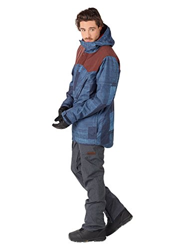 Burton Chaqueta de snowboard para hombre., Hombre, Chaqueta de snowboard., 10025104201, Chestnut Cord/Indiohobo, large