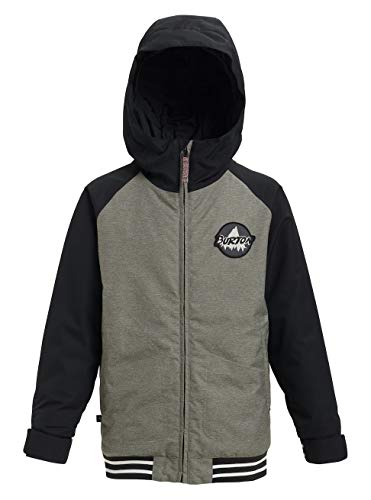 Burton Gameday Chaqueta de Snowboard, Niños, Gris (Bog Heather) / Negro (True), L