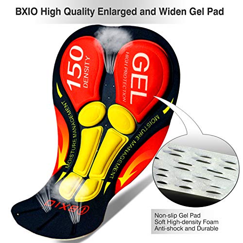 BXIO Maillot Ciclismo Mujer, Ciclismo Conjunto de Ropa con Culotte Pantalones Acolchado 3D para Deportes al Aire Libre Ciclo Bicicleta (Patrón de Punto, 3XL)