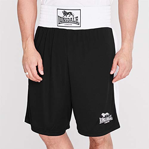 Caja de pantalón corto para hombre Lonsdale pantalones de deporte de los cierres de Wear Sport de boxeo de entrenamiento