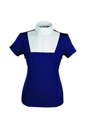 Caldene Competition Buckminster - Blusa de Concurso para hípica para Mujer, Color Azul Marino, Talla UK: Talla 12