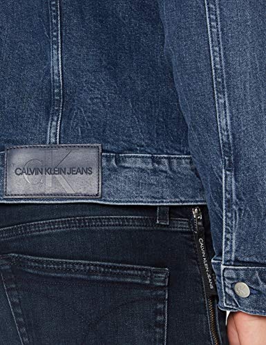 Calvin Klein Foundation Denim Jacket Chaqueta, BB076-DARK Blue, XL para Hombre