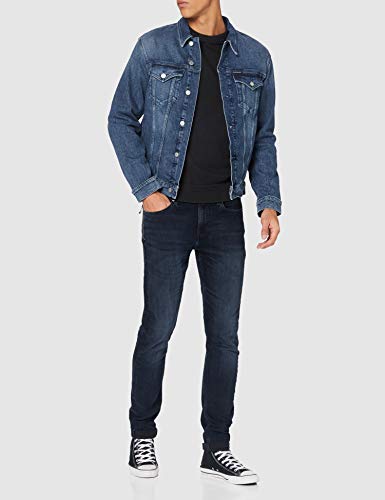 Calvin Klein Foundation Denim Jacket Chaqueta, BB076-DARK Blue, XL para Hombre