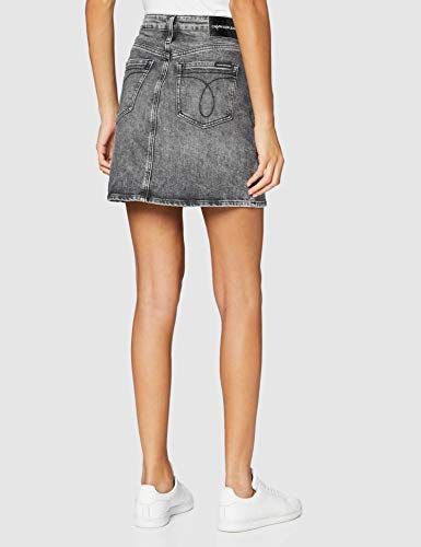 Calvin Klein High Rise Skirt Falda, Denim Black, 32W Short para Mujer