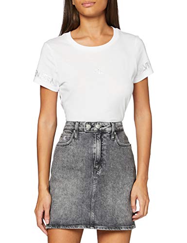 Calvin Klein High Rise Skirt Falda, Denim Black, 32W Short para Mujer