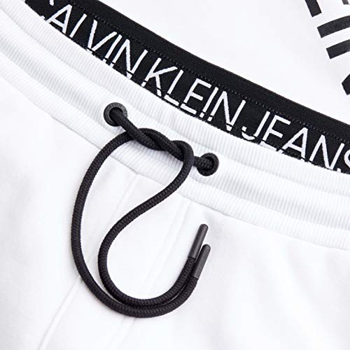 Calvin Klein Jeans CK Vertical Logo HWK Pant Chándal, Blanco Brillante, XL para Hombre
