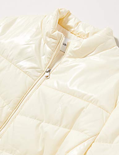 Calvin Klein Padded Moto Jacket Chaqueta, Invierno Blanco, XL para Mujer