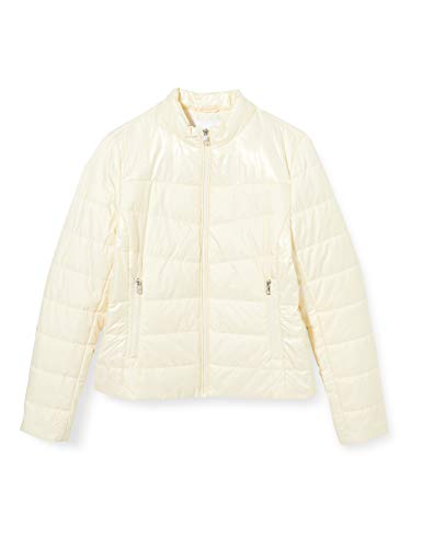 Calvin Klein Padded Moto Jacket Chaqueta, Invierno Blanco, XL para Mujer