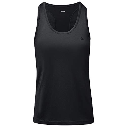 Camiseta Deportiva sin Mangas para Mujer, Pack de 1, Camiseta Suelta Racerback con Espalda Descubierta para el Gimnasio, Hacer Ejercicios, Correr, Yoga (Negro, Medium)