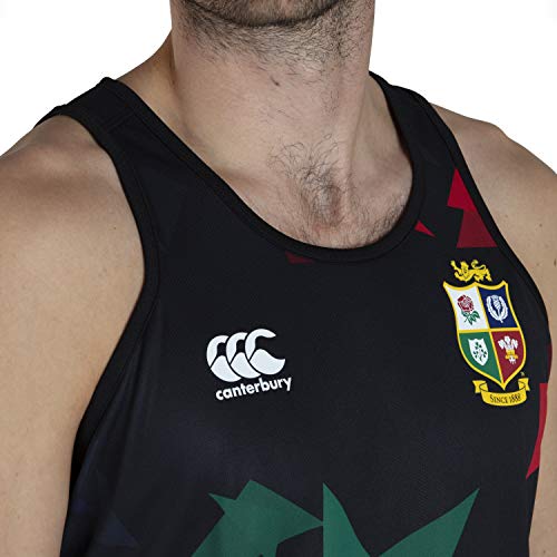 Canterbury Chaleco de Rugby de los Leones británicos e irlandeses, Hombre, Chaqueta, 5054773327159, Negro, XL
