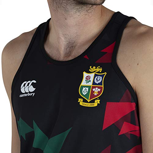 Canterbury Chaleco de Rugby de los Leones británicos e irlandeses, Hombre, Chaqueta, 5054773327159, Negro, XL