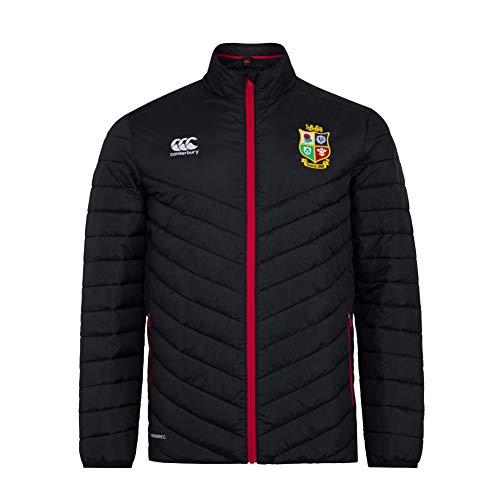 Canterbury Chaqueta de rugby ligera acolchada para hombre británico e irlandés Lions, Hombre, Chaqueta, 5054773326039, negro, XL