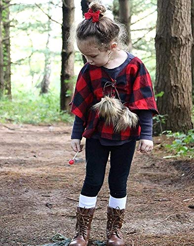 Carolilly Chaleco de entretiempo para niños, niñas, chaqueta de primavera, chaleco para niñas, capa de cuadros, chaqueta para niñas Capa de color rojo y negro. 2-3 Años