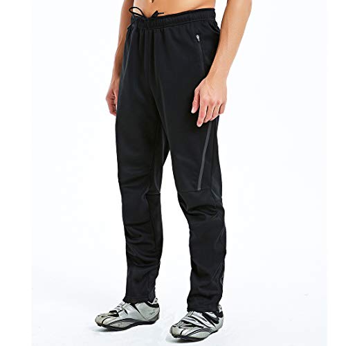 Catena - Pantalones de Ciclismo para Hombre, Impermeables, a Prueba de Viento y al Aire Libre, Forro Polar, térmico, atlético, Pantalones Largos, para la Nieve, Correr, Senderismo