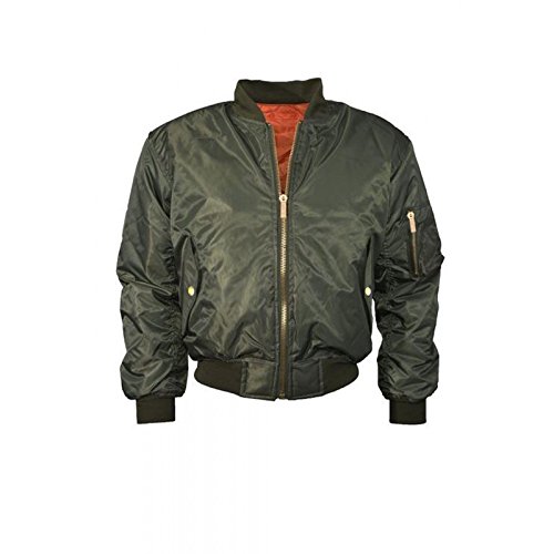 Cazadora bomber para mujer, diseño vintage con cremallera, abrigo acolchado, estilo biker KHAKI BOMBER 8