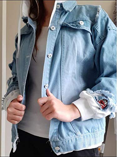 CBBI-WCCI Chaqueta de Unisex Naruto Cosplay Uchiha Sasuke Sudaderas con Capucha Chaqueta Vaquera Abrigo Sudadera con Capucha CosplayCostumee JeanJacket (Azul, XXL / 175-180cm)