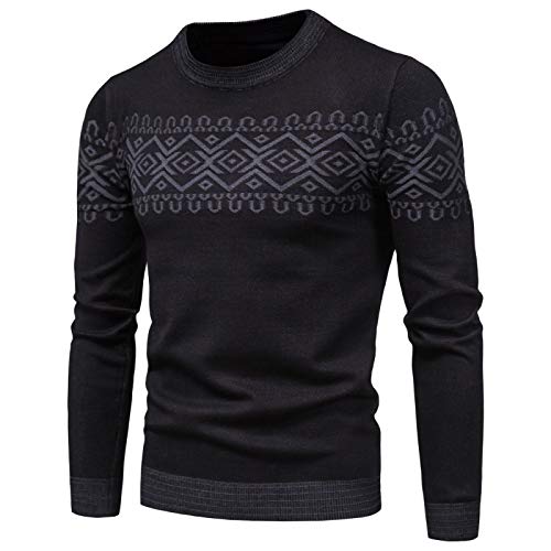 CFWL Base De SuéTer De Moda De Manga Larga con Cuello Redondo Y Punto para Hombre Mujeres Chaquetas Cortavientos Chaqueta con Capucha Noche Brillante Chaqueta Luminosa Negro XXL