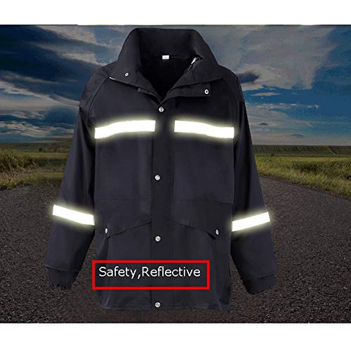 Chaleco reflectante Impermeable reflectante Pantalones for la lluvia Traje Tráfico Trabajo en carretera Servicio Seguridad Saneamiento Fluorescente Ropa impermeable Advertencia Split reflectante Chale