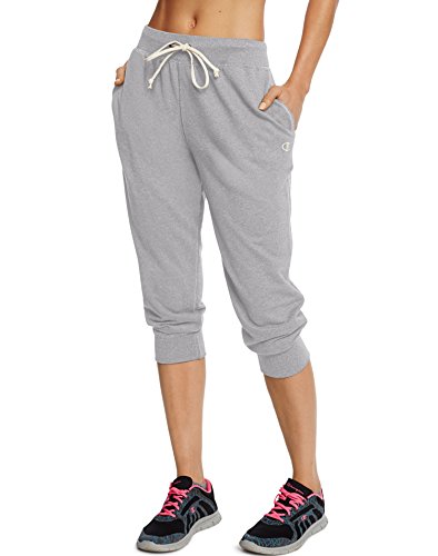 Champion Women's French Terry Jogger Capri, Oxford Gray, S