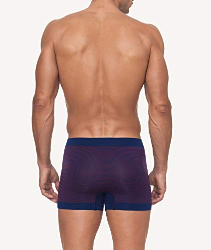 Channo Pack de 12 - Calzoncillos Boxer Lycra sin Costuras con Rayas horizontales (L)