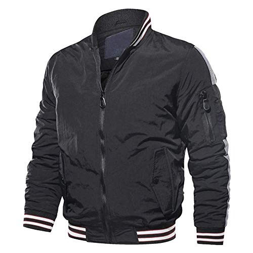 Chaqueta Chaqueta Bomber Hombre Vuelo Chaqueta para De con Mode De Marca Cuello Alto Abrigo Básico Hip Hop Chaquetas De Béisbol Urbanas Chaqueta Universitaria Otoño Invierno Cremallera Chaqueta De
