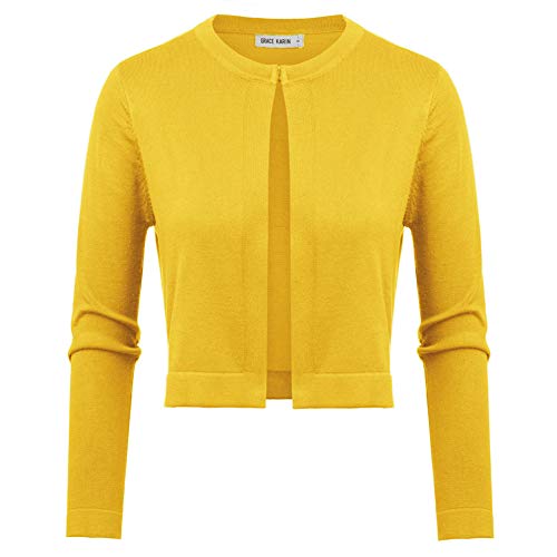 Chaqueta Corta de Mujer Bolero Suéteres Casual Elegante 3/4 Mangas L Cl10942-13