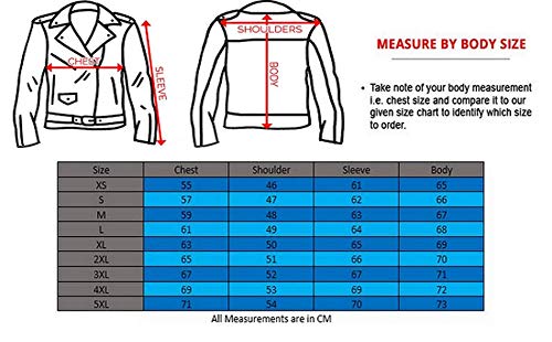 Chaqueta de Cuero Blanco para Hombre Rock Motocicleta de Piel XL