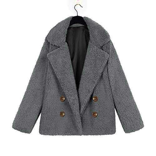 Chaqueta De Invierno para Mujer Casual Abrigo de Lana Outwear Parka Cardigan Slim Coat Overcoat Invierno Abrigo de Algodón Collar de Vuelta riou