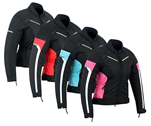 CHAQUETA DE MUJER MOTO ARMOURED ALTA PROTECCIÓN IMPERMEABLE NEGRO/ROSA ARMOUR WCJ-1834PINK (S)