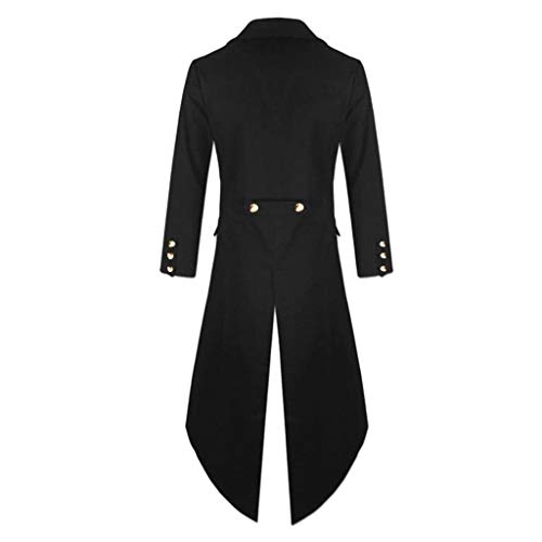 Chaqueta de Vestir Retro Estilo Gótico Steam Punk para Hombre Tailcoat Traje de Fiesta de Bodas de Negocios Talla Grande de Manga Larga Chaqueta Blazer riou