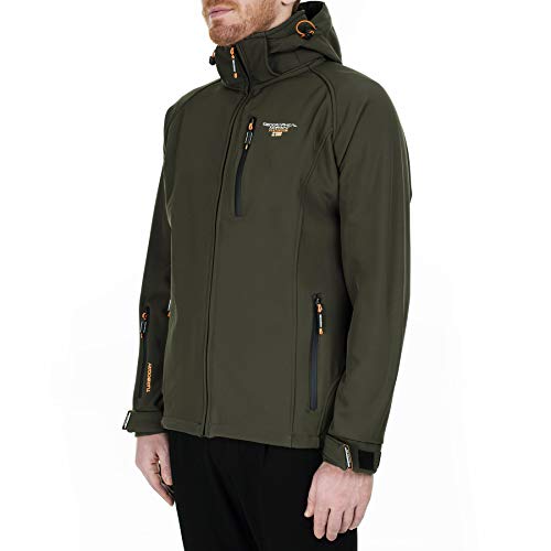 Chaqueta Geographical Norway Taboo para hombre, softshell, para exteriores, para lluvia caqui L
