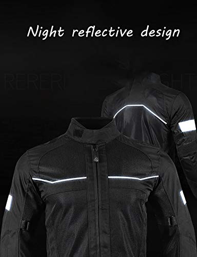 Chaqueta Moto Hombre con Armadura Motocicleta Cordura CertificacióN CE Chaqueta Reflectante Chaqueta Reflectante Traje de Moto para Hombre A,XXL