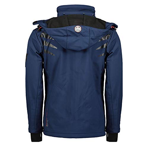 Chaqueta multifunción softshell impermeable para hombre de Geographical Norway, Otoño/Invierno, Manga Larga, Mujer, color azul oscuro, tamaño L