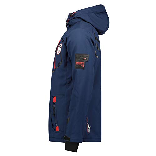 Chaqueta multifunción softshell impermeable para hombre de Geographical Norway, Otoño/Invierno, Manga Larga, Mujer, color azul oscuro, tamaño L