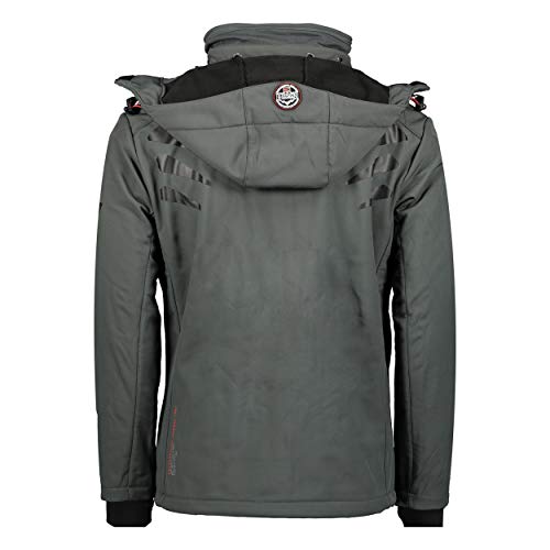 Chaqueta multifunción softshell impermeable para hombre de Geographical Norway, Otoño/Invierno, Manga Larga, Mujer, color gris, tamaño M