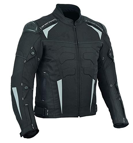 Chaqueta reforzada para moto - Chaqueta de cordura impermeable, de alta protección, color negro, con 7 protecciones - CJ-9484