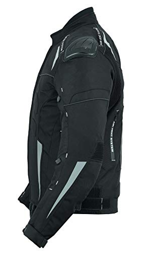 Chaqueta reforzada para moto - Chaqueta de cordura impermeable, de alta protección, color negro, con 7 protecciones - CJ-9484