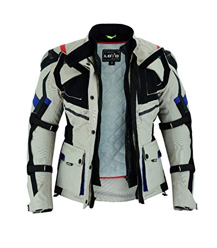 CHAQUETA TRICAPA 3/4 DE TODA ESTACIÓN PARA MOTO (MUJER) (5XL)