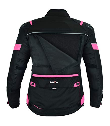 CHAQUETA TRICAPA 3/4 DE TODA ESTACIÓN PARA MOTO (MUJER) (XL)