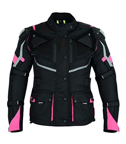 CHAQUETA TRICAPA 3/4 DE TODA ESTACIÓN PARA MOTO (MUJER) (XL)