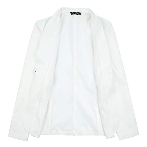 Chaquetas de Traje Casual para Hombre Chaqueta Slim Fit Trajes de un botón Abrigo Chaqueta Casual sólida Tops