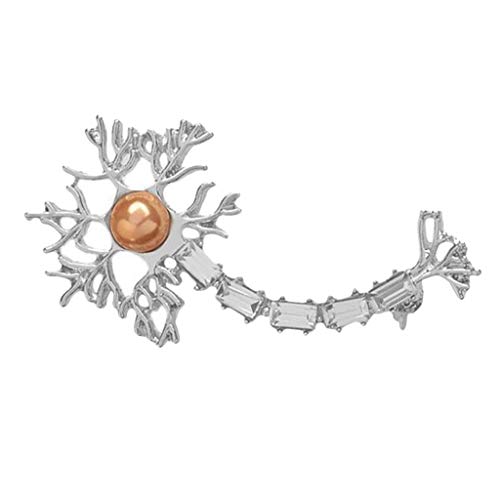 chiwanji Broche de Tejido Nervioso, Hebilla de Bufanda, Broche de Cárdigan con CZ de Cristal, Alfileres de Solapa de Tipo Moderno para Camisa de Traje - Plata