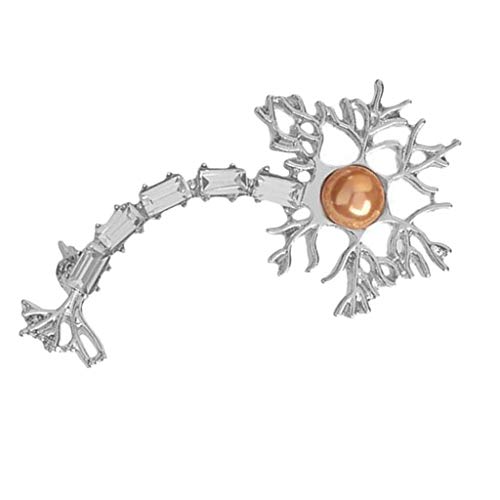 chiwanji Broche de Tejido Nervioso, Hebilla de Bufanda, Broche de Cárdigan con CZ de Cristal, Alfileres de Solapa de Tipo Moderno para Camisa de Traje - Plata