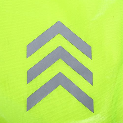 Chubasqueros Traje de Lluvia Unisexo Chaqueta Impermeable con Capucha Pantalones Cintas Reflectantes para Ciclismo Senderismo Deportes al Aire Libre (Verde) ( tamaño : L )