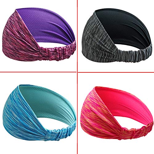 Cinta para el Pelo Deportiva para Mujer, para Yoga, Correr, Entrenamiento, Fitness, Tenis, Gimnasio, Bicicleta, Senderismo, Voleibol, Danza, Viajes, elástica, Antideslizante, Ligera Color 2