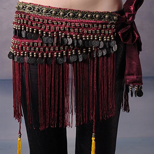 Cinturón con Flecos para Danza del Vientre de Turkish Emporium, Estilo Tribal